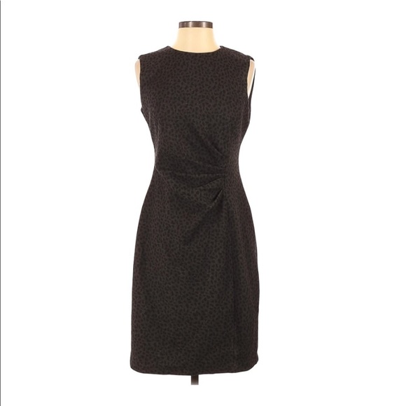 Tahari Dresses & Skirts - Tahari Grey Black Cheetah Print Sheath Ruched